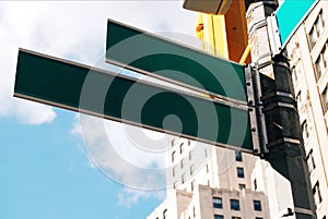 Green street sign city template