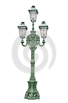 Green streetlamp