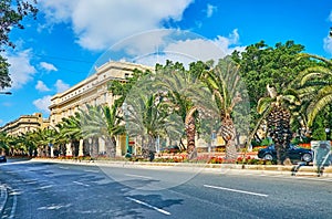 Green streets of Floriana, Malta