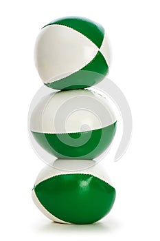Green stress balls isolated