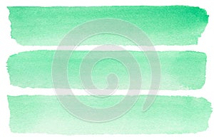 Green striped abstract background, watercolor line  on the white texture paper background, background or template for text web ban