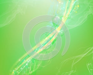 Green striped ornament