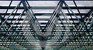 Green Structure/skeleton of a greenhouse roof