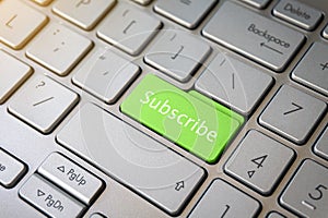 Green Subscribe button on keyboard