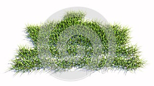 Green summer lawn grass symbol shape isolated white background, boat icon