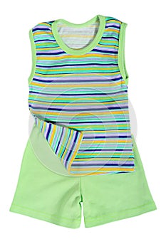 Green summer top and shorts