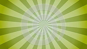 Green Sunburst Background - Bright Vector Illustration