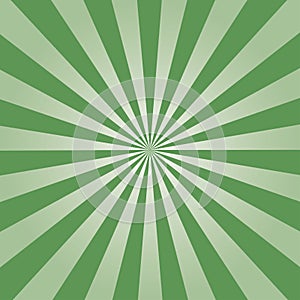 Green Sunburst pattern. Vector illustration.