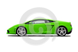 Green supercar photo