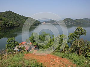 Green surroundings of Lake Begnas