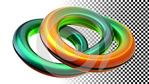 Green swirl pattern, abstract shape, fluid motion, dynamic design element png transparent image Generative AI