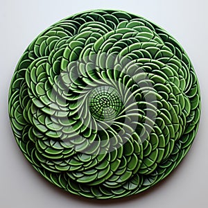 Green Swirls: A Paper Clay Sculpture Inspired By Hiroshi Nagai