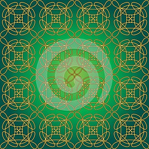 Green Swirly Whirly Seamless Tile