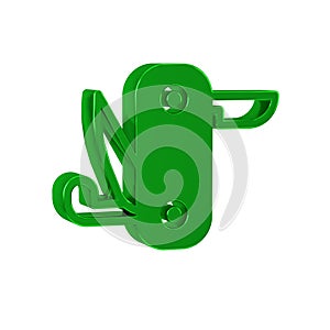 Green Swiss army knife icon isolated on transparent background. Multi-tool, multipurpose penknife. Multifunctional tool.