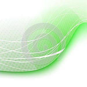 Green swoosh wave background - certificate