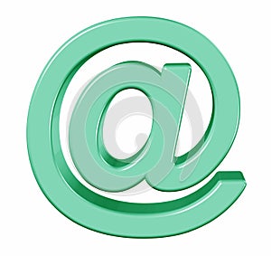 Green symbol e-mail,