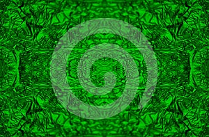 Green symmetrical Christmas metallic abstract background