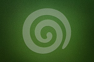 Green synthetic leather background with vignette