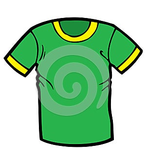 Green T shirt Cartoon