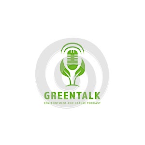 Green talk environment and nature podcast logo