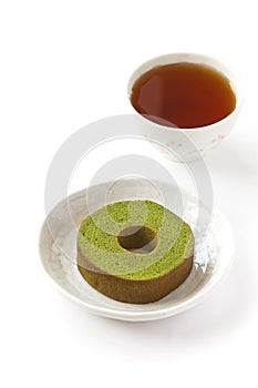 Green tea baum cake