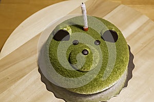 Zelený čaj tortu sviečka 