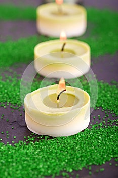 Green tea candle