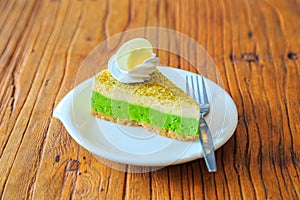 Green Tea cheese cake and cream