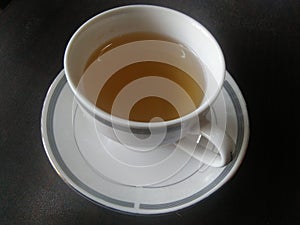 Green tea cup with soucer
