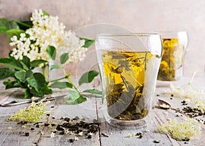 Green tea with elder flower