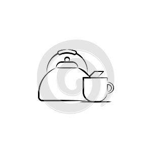 Green tea, Herbal tea icon. Element of alternative medicine icon for mobile concept and web apps. Thin line Green tea, Herbal tea
