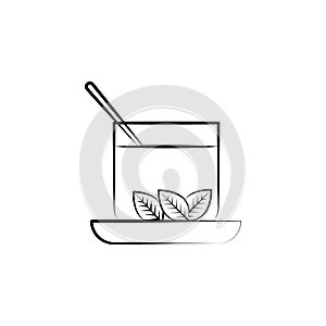 Green tea, Herbal tea icon. Element of alternative medicine icon for mobile concept and web apps. Thin line Green tea, Herbal tea