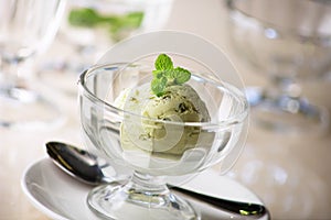 Green tea ice cream