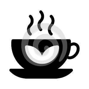 Green tea vector glyph flat icon