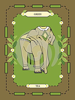 Green tea label