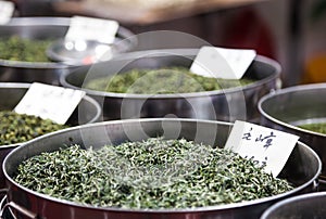 Green tea in the market