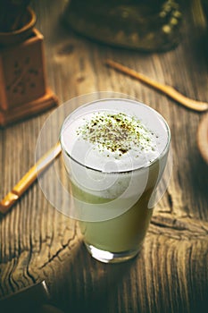 Green tea matcha latte