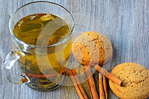 Green tea and oat cookie