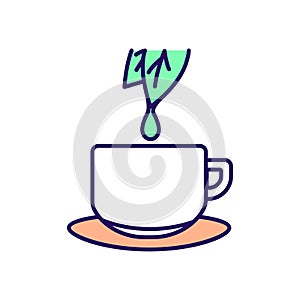 Green tea RGB color icon