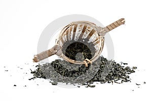 Green tea with sieve