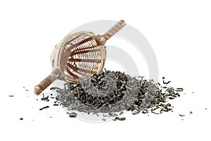 Green tea with sieve