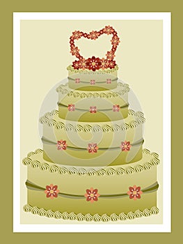 Green tea wedding cake