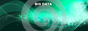 Green Technology Illustration. Big Data Analysis.