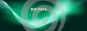 Green Technology Illustration. Big Data Screen.