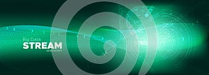 Green Technology Illustration. Big Data Stream.