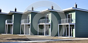 Green terraced house