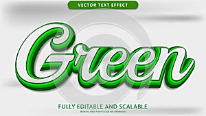 Green text effect editable eps file