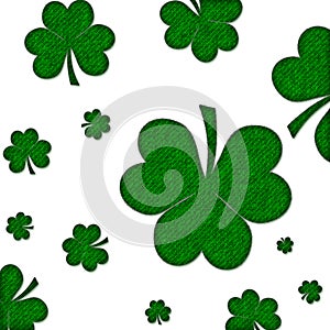 Green Textured Shamrock Background