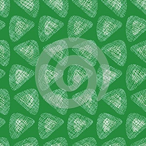 Green textured triangles seamless vector pattern