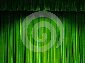 Green Theater Curtain